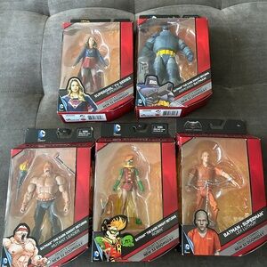 DC Comics Action Figure Set - Red, Blue, Yellow, Green, Orange, Black